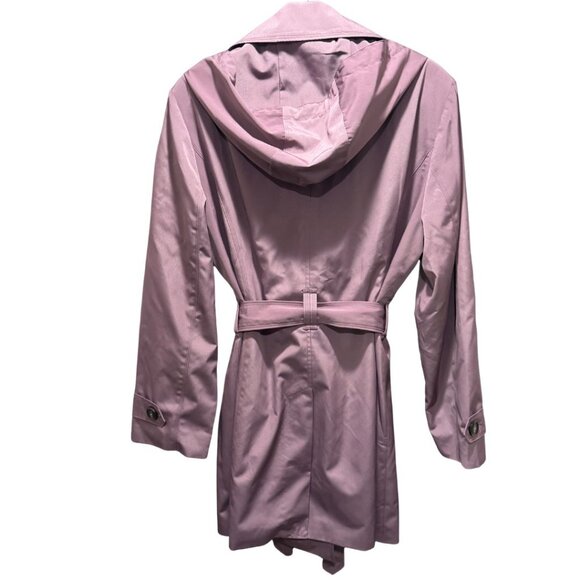 London Fog Aurora Belted Trench Coat – Mauve/Purple – Size XL - Picture 4 of 8